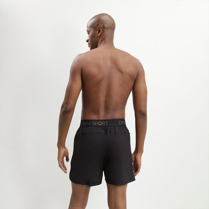 Мужские черные быстросохнущие шорты для активного отдыха Black Dim Sport, , DIM