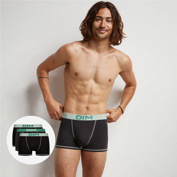 Pack of 3 Mix & colours men's Almond Green boxers with coloured waistband