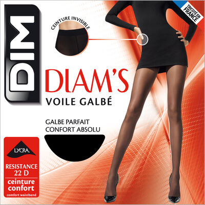 Diam’s Voile Galbé 22 sheer shaping tights in black, , DIM