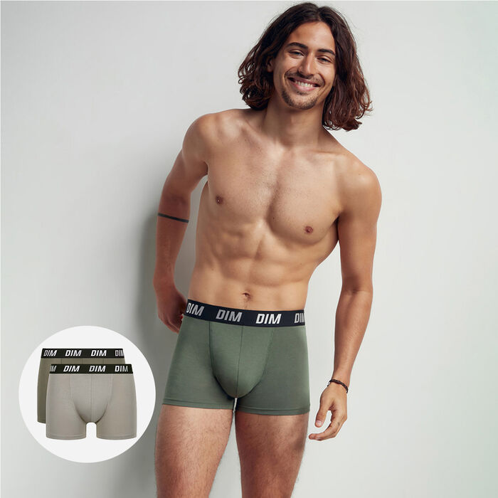 Green Dim Sport Pack of 2 men's boxers with active temperature regulation, , DIM