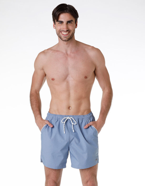 Indigo blue flame cloth boxer shorts, , DIM