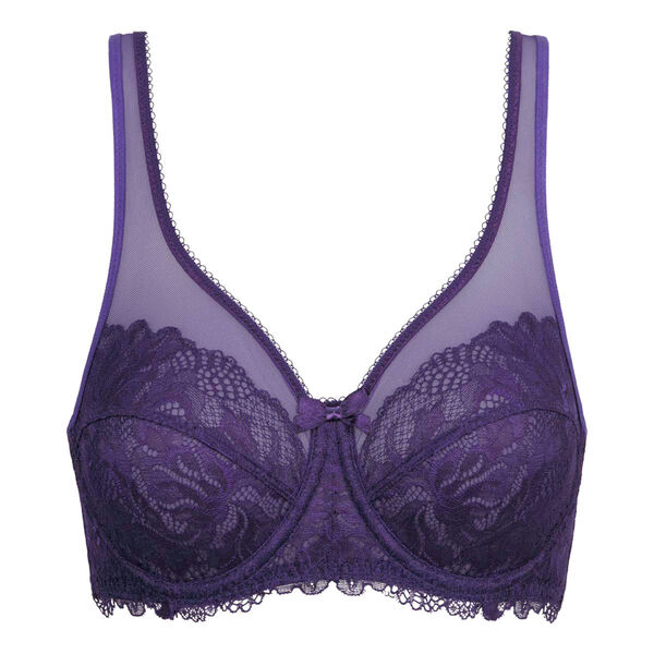 Essentiel Generous Violet Lace and tulle full cup bra
