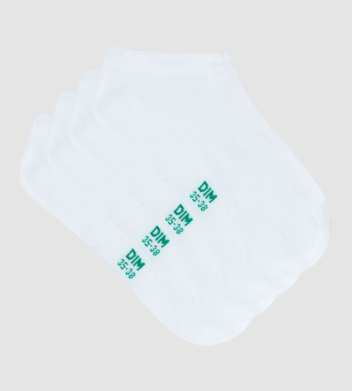 Pack of 2 pairs of white women's socks in organic cotton Dim Good, , DIM