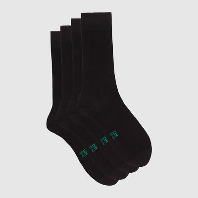 Lot de 2 paires de chaussettes hautes en coton bio Noir Green by Dim
, , DIM