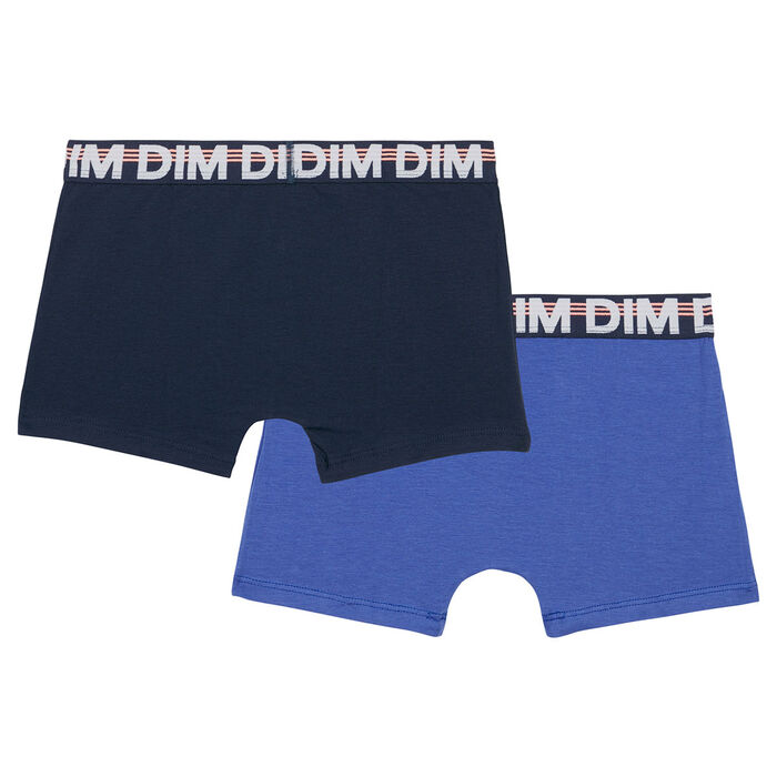 Pack of 2 blue and black trunks Dim Boy, , DIM