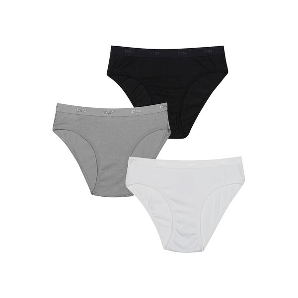 Pack of 3 white, black and grey knickers Les Pockets DIM Girl