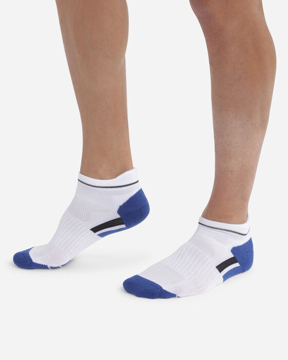 Pack of 2 pairs of medium impact men's ankle socks White Dim Sport, , DIM