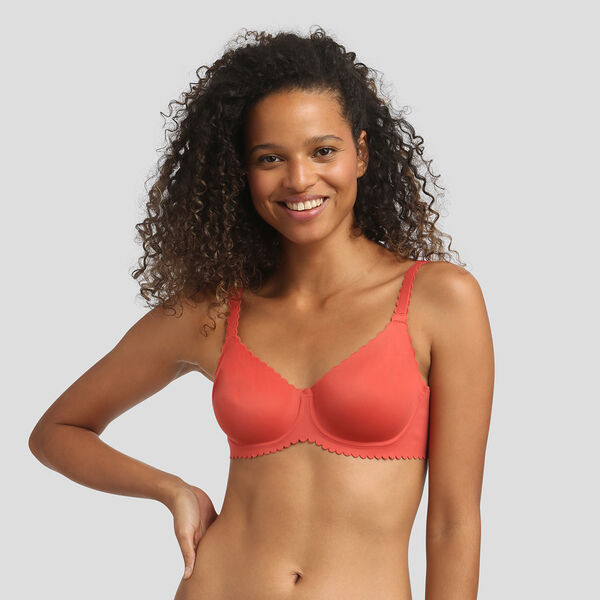 Balconette bra in gala apple red color Body Touch by Dim