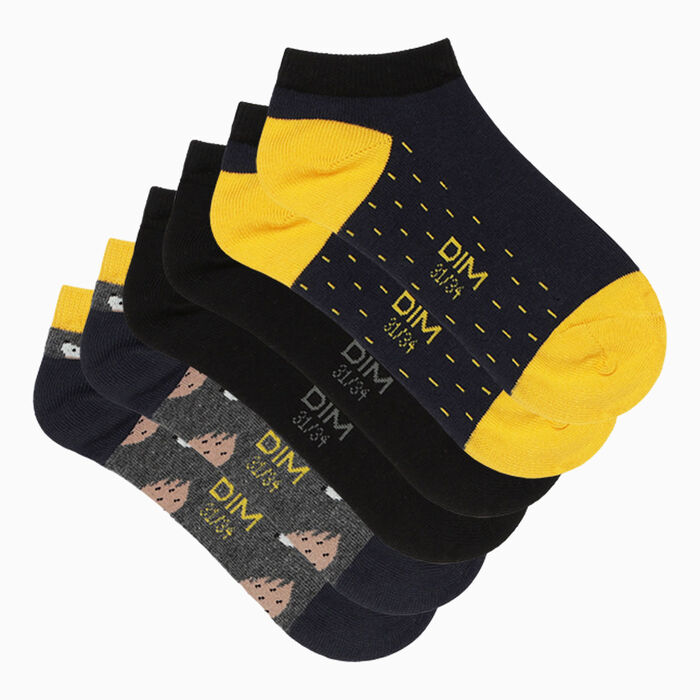 Pack de 3 pares de calcetines para niño con estampado de erizos Coton Style, , DIM