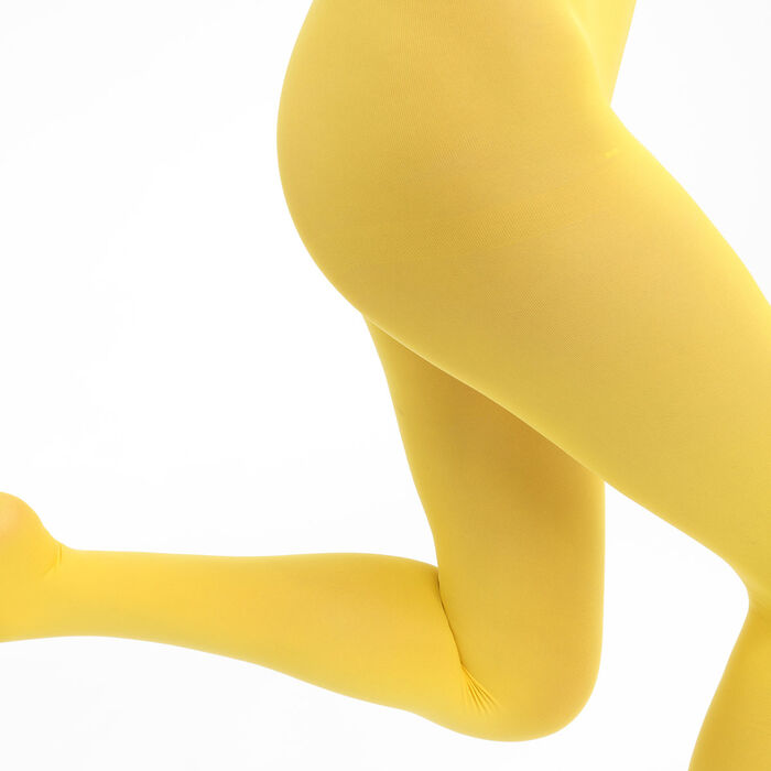 Dim StyleWomen's opaque velvety tights Lemon Yellow, , DIM