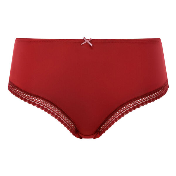 Cherry Red women's microfiber briefs Micro Lace Panty Box
