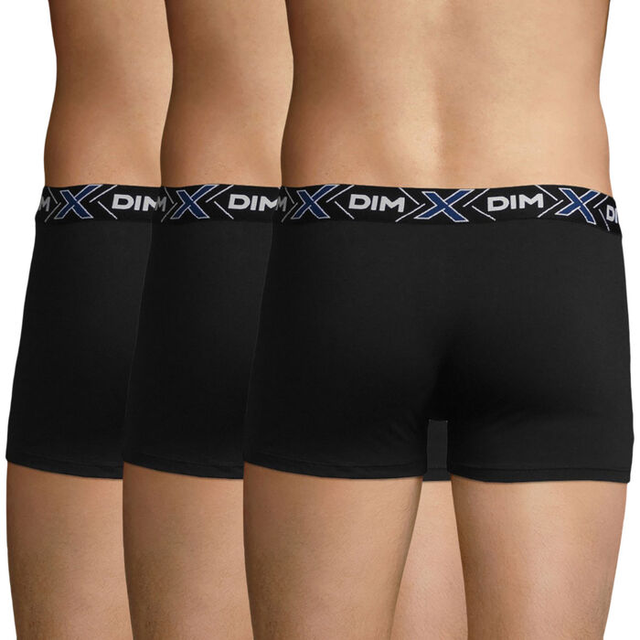 Lot de 3 boxers noirs X-Temp en coton stretch pour homme, , DIM