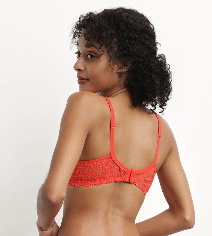 Red flower lace full cup bra Generous Limited Edition, , DIM