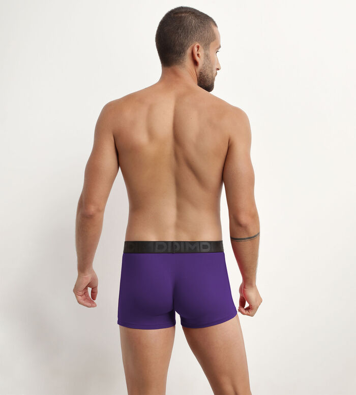 Men's Violet modal cotton boxers with contrasting waistband Dim Classic, , DIM