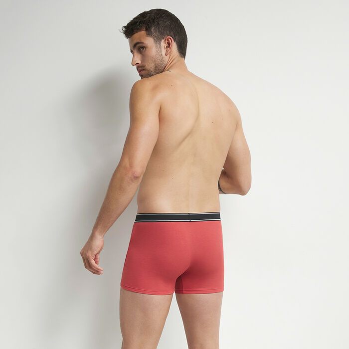 Men's boxers shorts in ribbed modal cotton Red casual Dim Elegant, , DIM