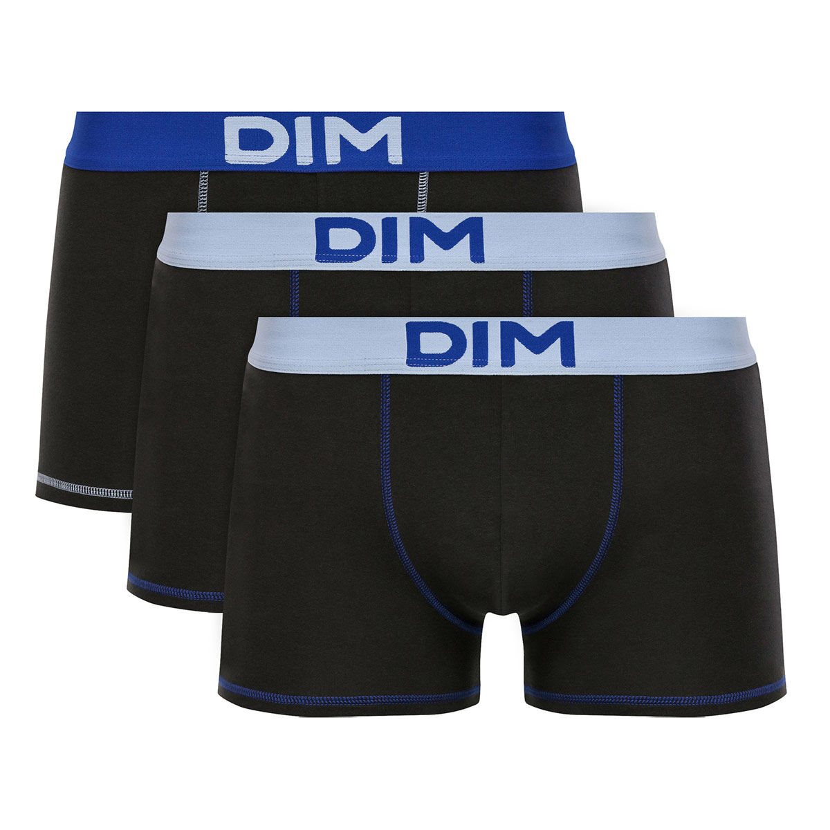 DIM Homme Vêtements Sous-vêtements Culottes & Bas Shortys Boxer homme en coton modal Bleu Céladon à ceinture noire Classic 
