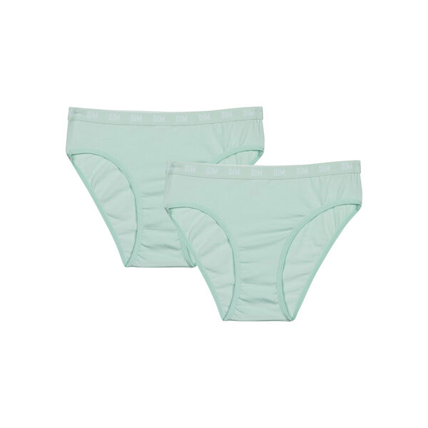 Dim Skin Care Pack of 2 Pastel Blue girls' organic cotton knickers