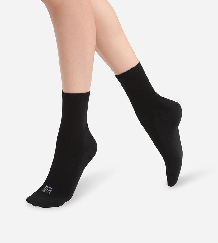 Pack of 2 pairs of women's socks reinforced fabric Black Ultra Resist, , DIM