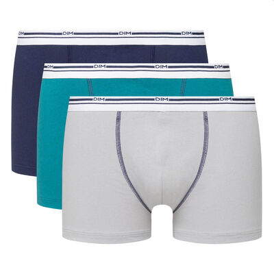 3er-Pack stahlblaue/denimblaue Boxershorts - Classic Colors, , DIM