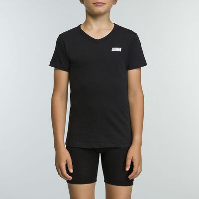 Schwarzes Jungen-T-Shirt aus 100 % Baumwolle - Basic Sport, , DIM