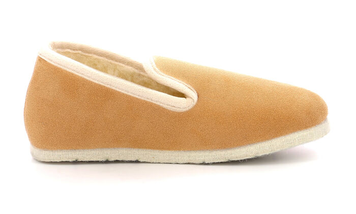 Ultra-soft beige and off-white slippers, , DIM