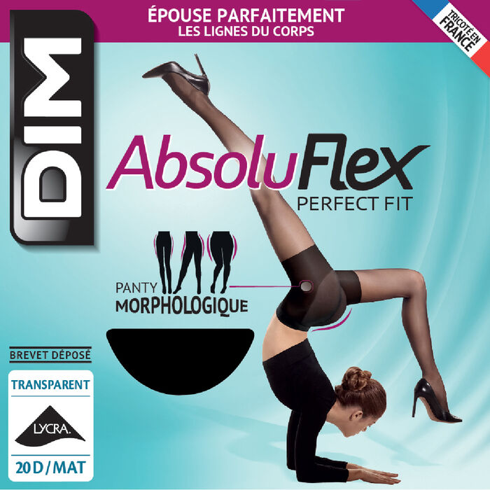 Panti negro AbsoluFlex transparente 20D, , DIM