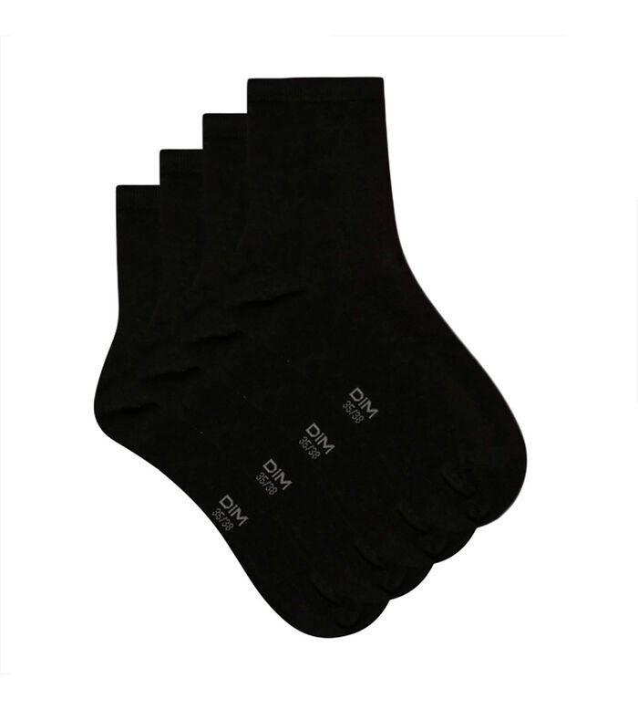 Набор из 2 пар черных женских носков Pur Coton, , DIM