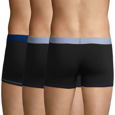 3er-Pack Boxershorts aus Baumwolle schwarz/dunkelblau/hellblau - Mix & Colors, , DIM