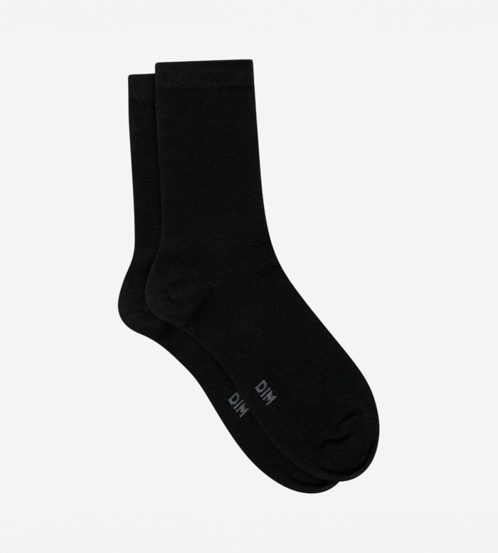 Однотонные женские носки черного цвета из мягкой шерсти, , DIM