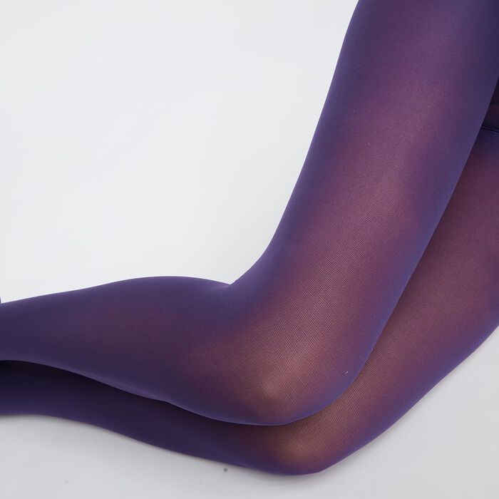 Dim Style Futuristic Purple Women's  Velvety Effect Opaque Tights, , DIM