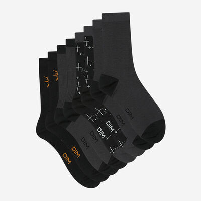 Набор из 4-х пар женских хлопковых носков Black Les Bons Planet, , DIM