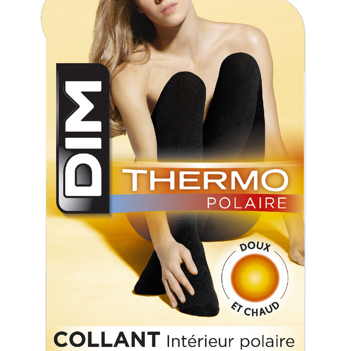 Black Thermo Polaire 143 warm tights, , DIM