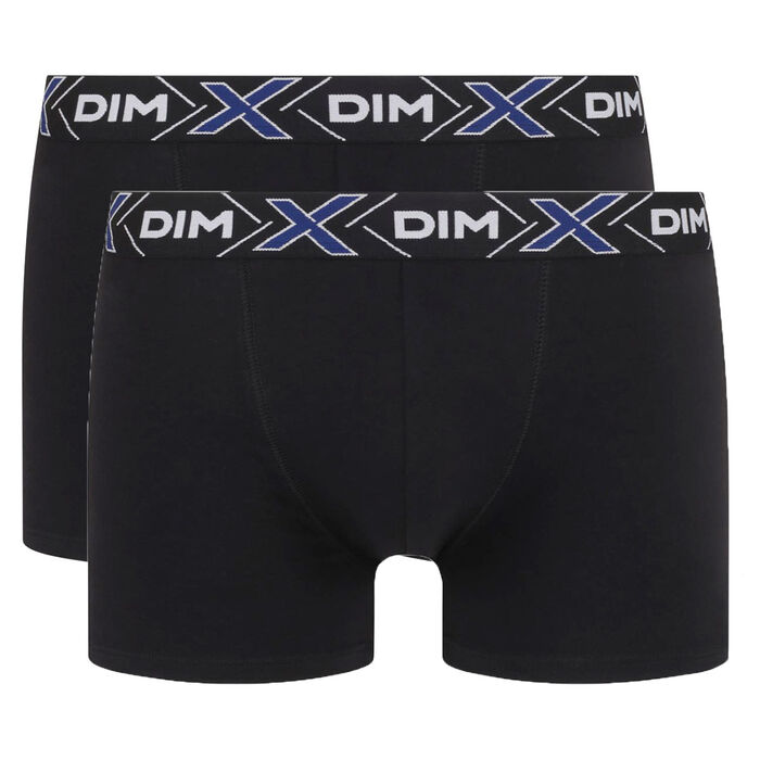 Lot de 2 boxers noirs X-TEMP® en coton stretch, , DIM