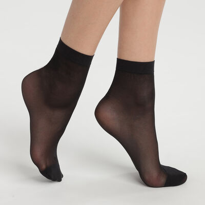 Pack de dos pares de calcetines tobilleros en  reforzada Negro Ultra Resist, , DIM