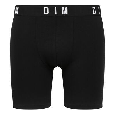 Dim Originals Men's modal cotton boxer shorts with plain waistband Black, , DIM