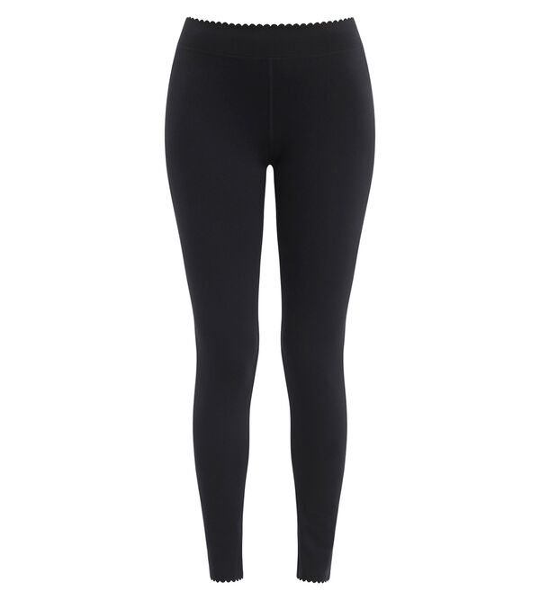 Women's black opaque stretch cotton leggings Body Touch Easy