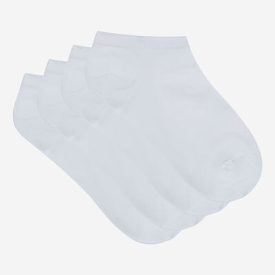 2er-Pack weiße unsichtbare Damensocken - Light Coton, , DIM