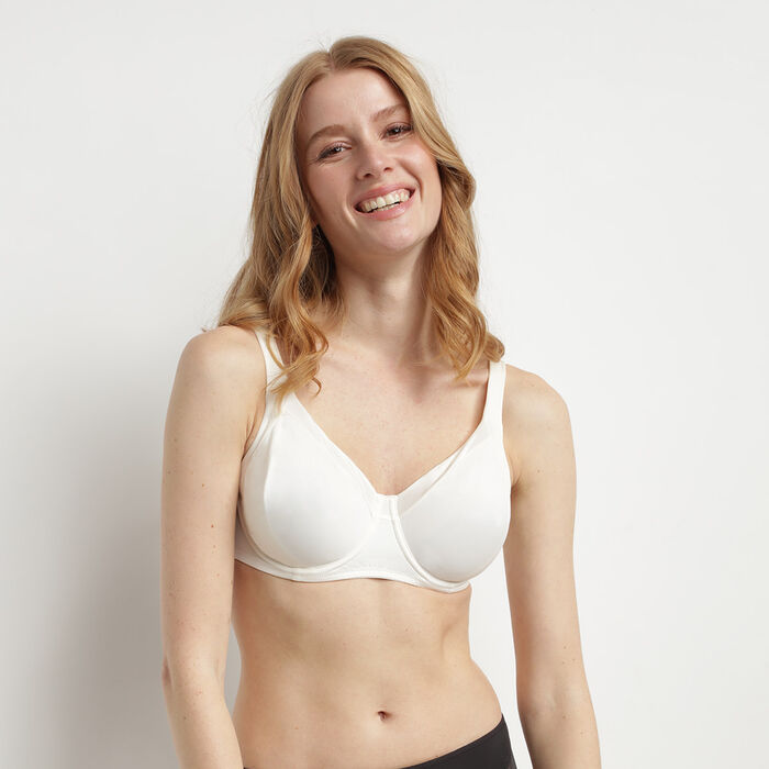 Generous Invisible Dim underwire push-up bra with mother-of-pearl, , DIM