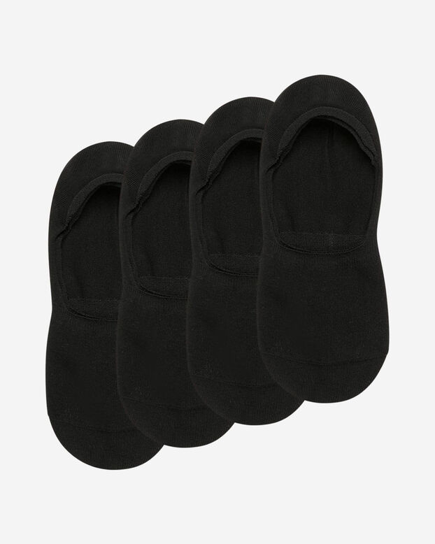 Pack of 2 pairs of black cotton footsies for men, , DIM