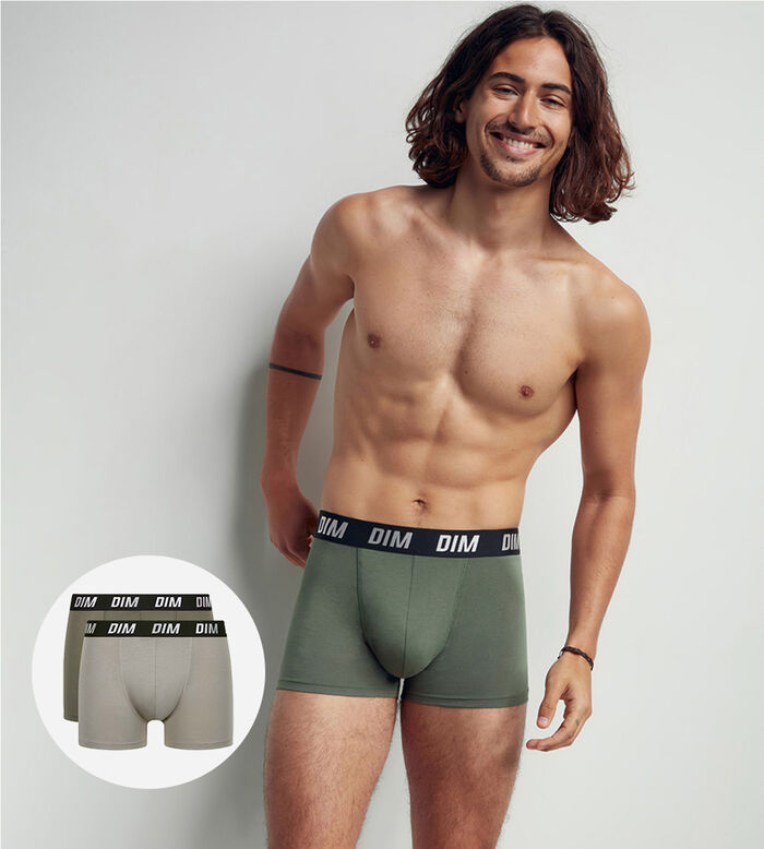 Green Dim Sport Pack of 2 men's boxers with active temperature regulation, , DIM