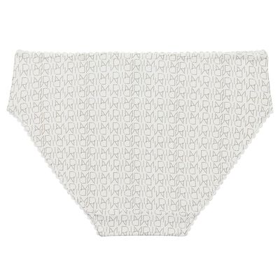 White brief with logo print for girl - Dim Touch , , DIM