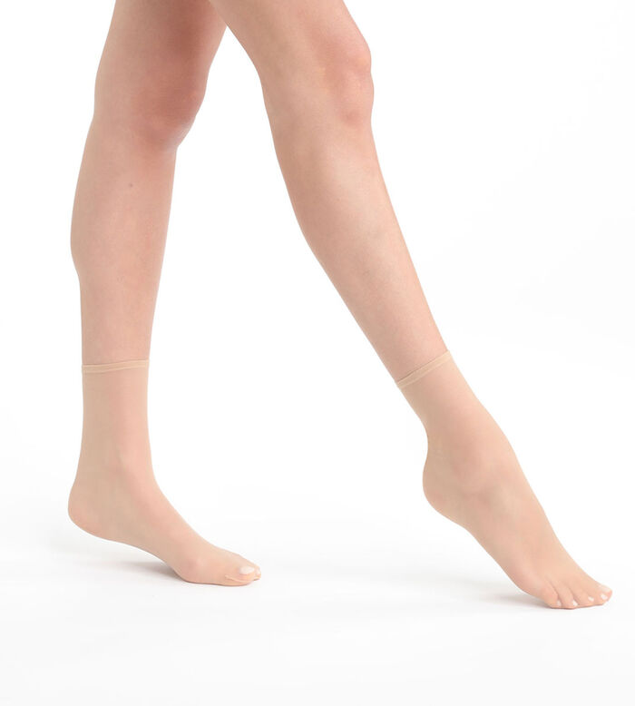 Набор из 2-х пар укороченных женских носков Nude Ivoire Dim Sublime Voile, , DIM