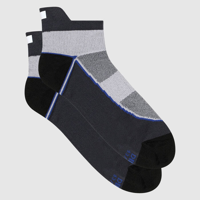 Dim Sport men's high impact polyamide socks Grey White, , DIM