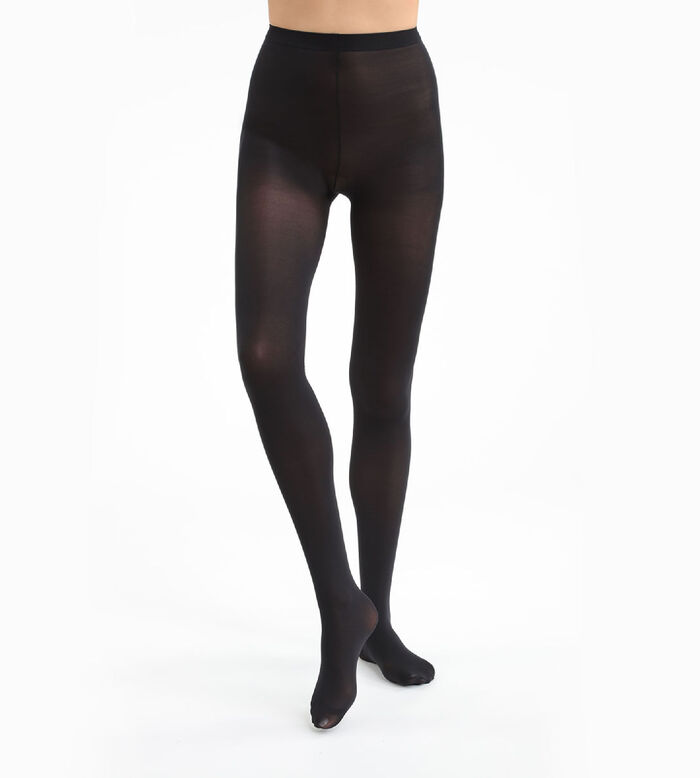 Style 50 opaque velour tights in charcoal grey