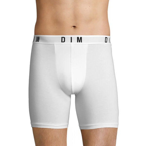 Длинные мужские трусы-боксеры белого цвета из модального хлопка - DIM  Originals | DIM