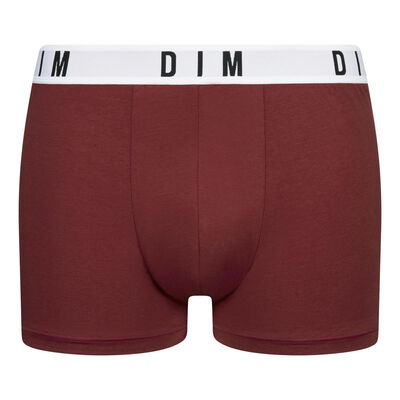 Dim Originals Charcoal Red Men's Stretch Cotton Boxer Retro waistband, , DIM
