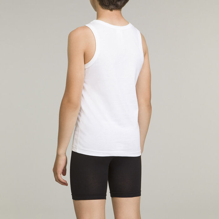 Weißes Jungen-Sportunterhemd aus 100 % Baumwolle - Basic Sport, , DIM
