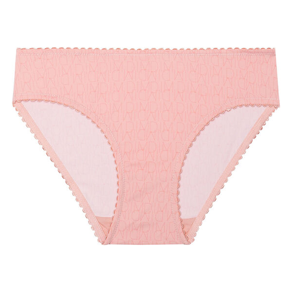Dim Touch girls' blush pink microfibre briefs with scalloped waistband