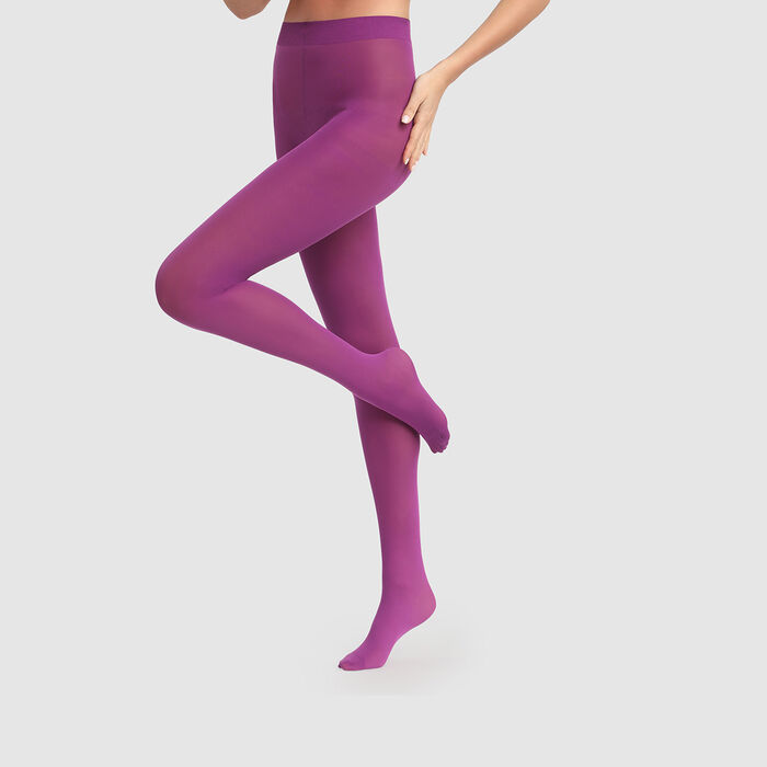 Dim Style 50D Opaque purple zinzolin velvety tights, , DIM