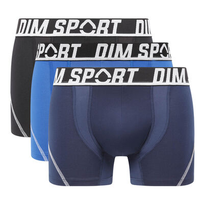 3er-Pack blaue Thermo-Boxershorts - DIM Sport, , DIM